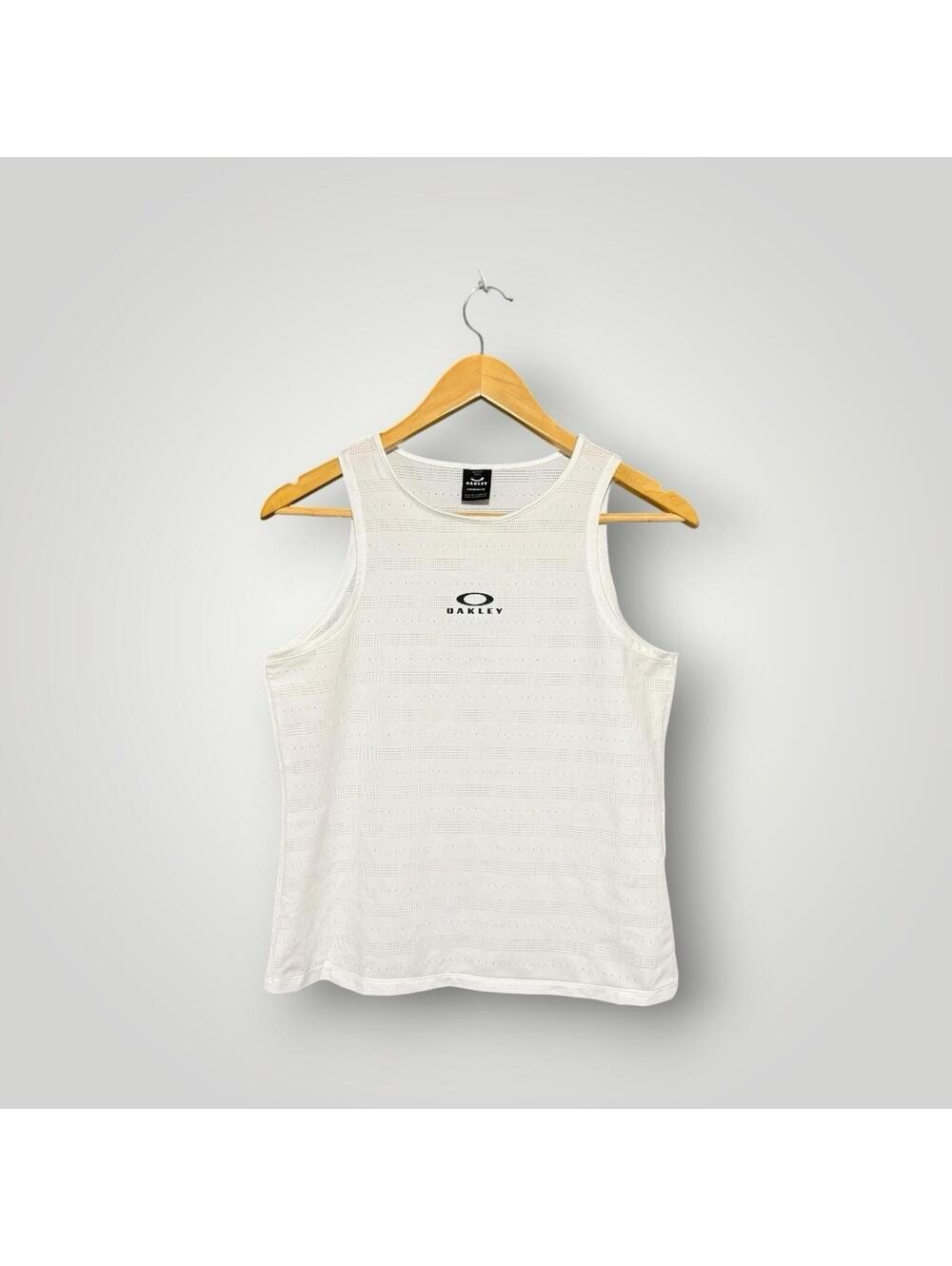 Oakley Endurance Sleeveless Base Layer White Mesh Cycling Tank Top M Men’s